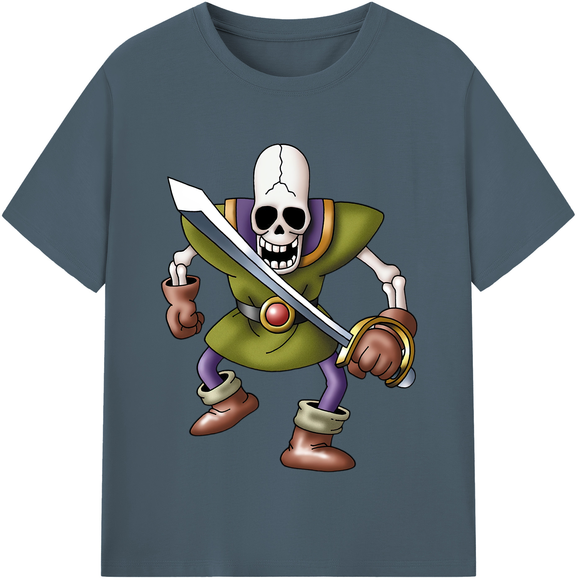 （画像用） ドラゴンクエスト Doragon Kuesuto Dragon Quest 綿100％半袖Tシャツ（フロントプリント）